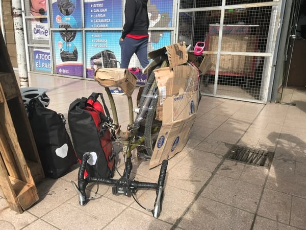 Packing Bikes for Bus in Argentina