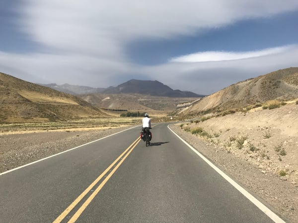 Riding Down From Paso Pehuenche